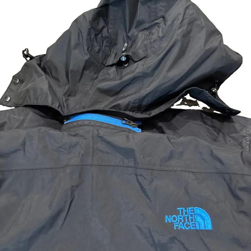 Men’s The North Face Size Medium Black Blue Shell Hyvent Light Jacket Ripstop